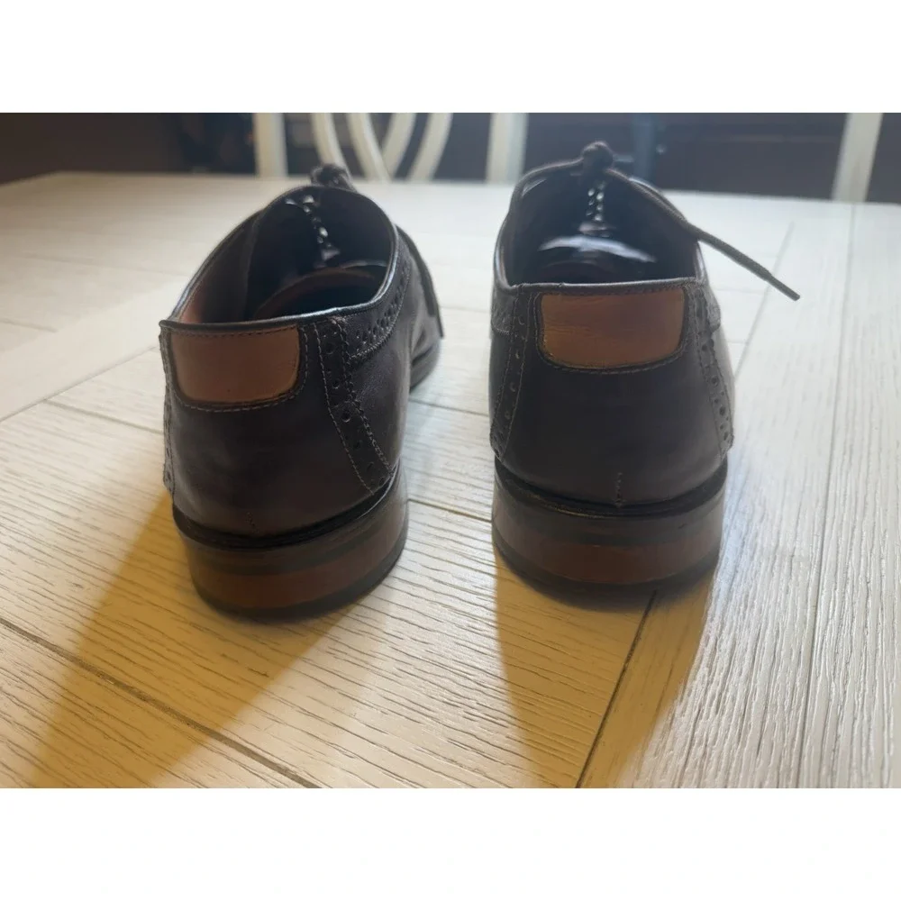 Johnston & Murphy Men's Brown Sheepskin Leather Lace Up Oxford Shoes. Sz‎ 12D